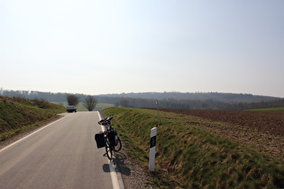 Sattelpunkt zwischen Vorembeck und Völkerhausen, Blick zum Börryer Genossenschaftsforst, …