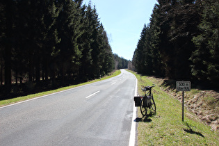 auf 500 m ü.NHN, Blick bergauf …