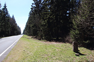 Stein in der Nähe des Gipfels der Großen Blöße