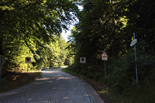 Blick auf den schlechten Belag der Inselsbergstraße