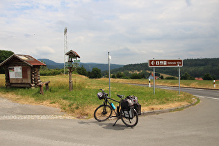 dritter Sattelpunkt der Etappe: Rotteroder Höhe; Blick nach Süden, …