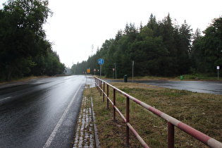 Regen zwischen Oberhof und der Wegscheide, Blick bergab