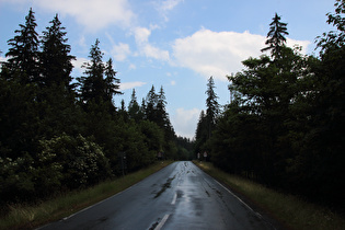 an der Wegscheide, Straße nach Crawinkel, Blick bergab …