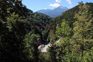 Blick in die Sillschlucht mit Nordportal des Brennerbasistunnels