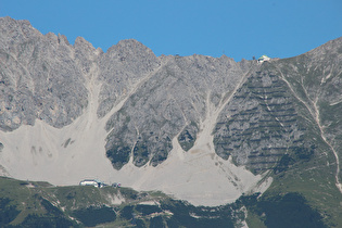 Zoom auf die Bergbahnstationen Seegrube und Hafelekar