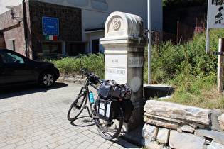 „Dach der Etappe“: Brennerpass; Blick nach Italien …