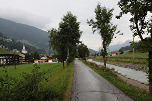 die Drau in Sillian, Blick flussabwärts