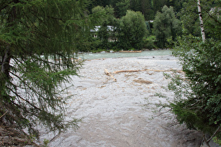 … und Blick auf die Mündung in die Drau