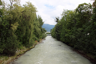 die Drau in Lienz, Blick flussabwärts …