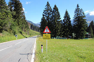 Nordrampe des Iselsbergpasses, Blick bergab …