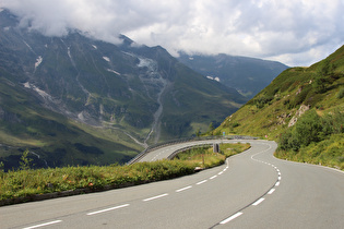 … und Blick in die Kehre 8 Hochmais im Bereich der montanen Baumgrenze