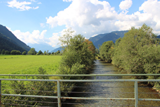 die Saalach zwischen Maishofen und Bsuch, Blick flussaufwärts