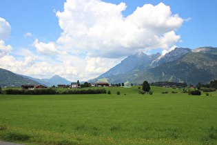 Blick auf Spielberghorn und Leoganger Steinberge