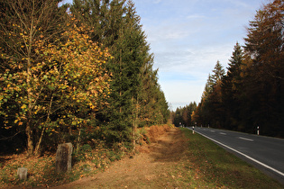 Stein in der Nähe des Gipfels der Großen Blöße