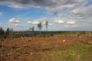 knapp unterhalb des Gipfels, Blick auf Hannover und Laatzen