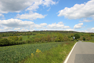 … und Blick zum Hils mit dem Burgberg