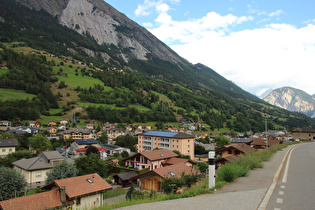 Blick von der Nordrampe des Col du Grand Saint-Bernard auf Orsières