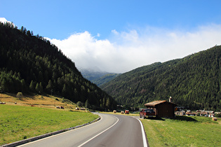 schlechte Aussicht in der Abfahrt nach La Thuile