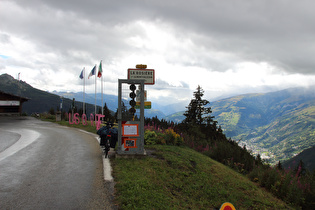 oberes Ende von La Rosière, Blick auf Bourg-Saint-Maurice im Tal