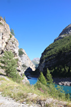 Blick durch die Gorges de la Daille zum Crète des Lessières