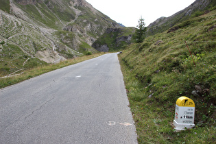 11 km bis zur Passhöhe, Blick bergauf