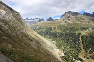 weiter unten, Blick ins Vallée de l'Arc talaufwärts, …