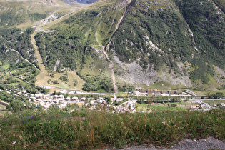 … Blick auf Bonneval-sur-Arc …