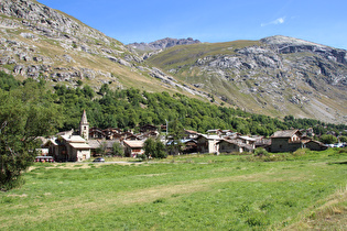 … und Blick auf Bonneval-sur-Arc