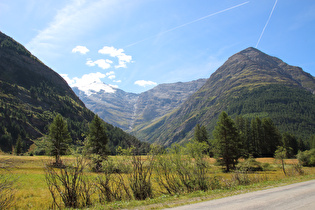 weiter unten, Blick zum Pointe de Charbonnel mit dem Glacier de Charbonnel