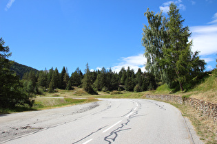 Ostrampe des Col de la Madeleine, Blick bergauf …