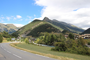 unterhalb von Termignon, Blick über Arc und Ort auf die Talstufe