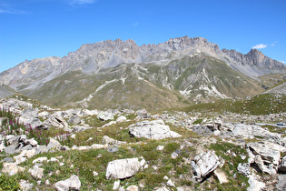 in Les Granges du Galibier, Blick auf die Rochers de la Grand Paré