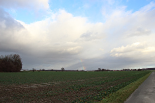 … und Blick auf Lenthe mit Regenbogen darüber