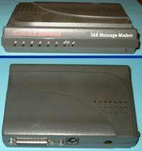 56k-Modem: Data, Fax, Voice; autonomer Modus (Fax, Anrufbeantworter) mit 2 MiB RAM; Anschluss PC-seitig: RS232