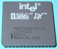 i386DX-33, Keramikgehäuse, steckbar