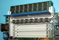 PS/2-Adapter und PS/2-FPM-Modul auf 486er-Hauptpatine
