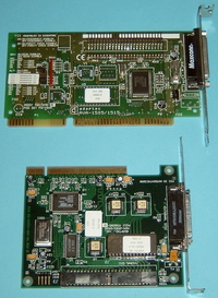 SCSI-Controller: oben Legacy-ISA, unten PCI